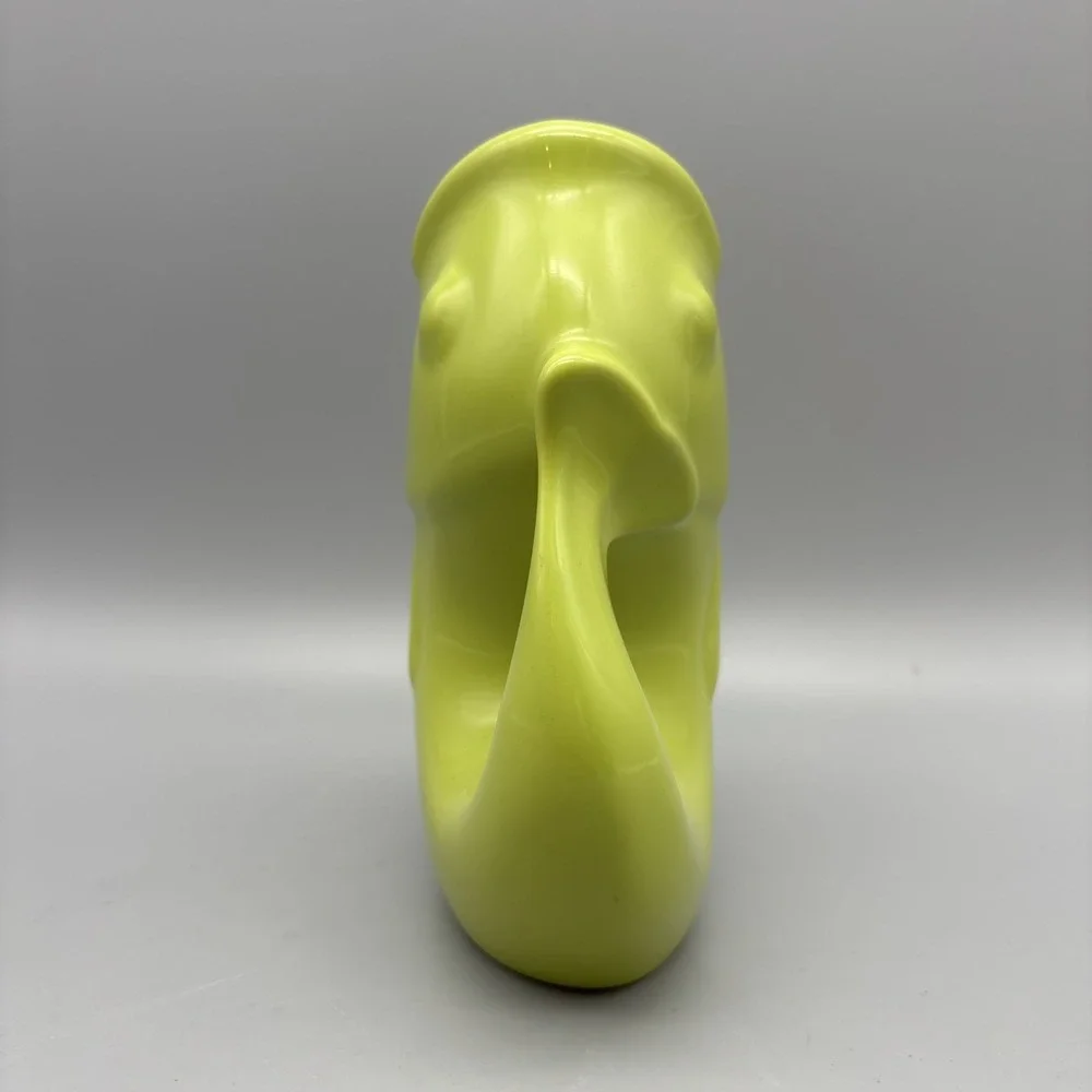 Lime Green Gurgle Pot 6.5
